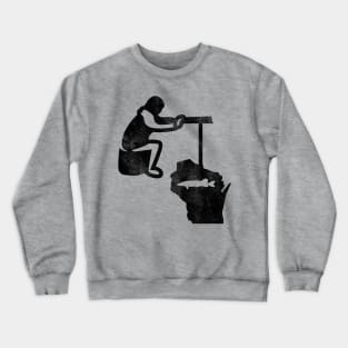 Wisconsin Ice Fishing Crewneck Sweatshirt